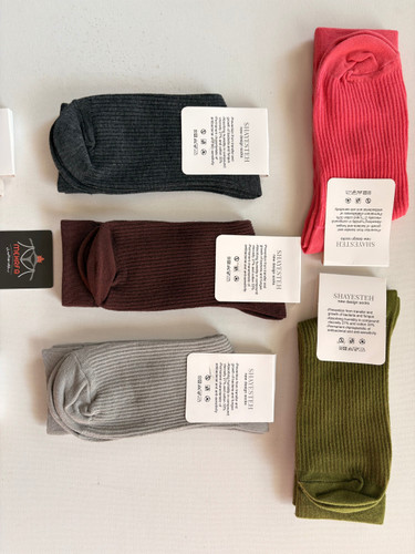 جوراب ساق دار زنانه کبریتی ساده رنگی کد 1046 شایسته