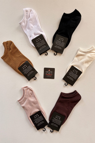 جوراب زیرقوزکی زنانه کبریتی نخ پنبه کد 1044 شایسته