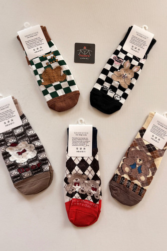 جوراب نیم ساق زنانه تدی بوکله فانتزی کد 1043 شایسته