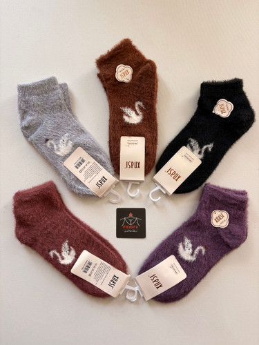 جوراب مچی زنانه موهر طرح قو کد 1023 اکسناسی