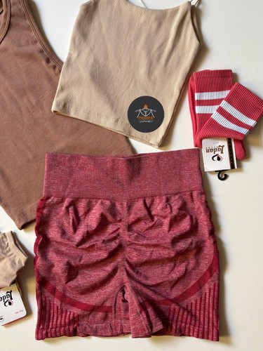 شورتک پشت چین دار زنانه ورزشی کد 1037 چین