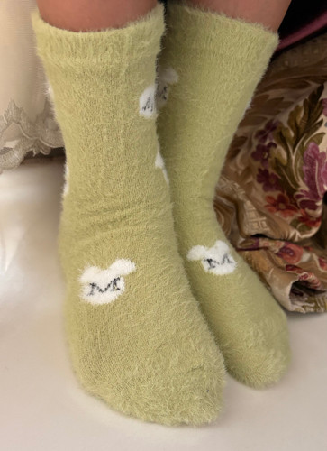 جوراب نیم ساق زنانه موهر پاستیلی کد 1022 اکسناسی