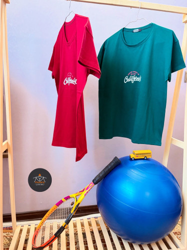 تیشرت دخترانه کالیفرنیا نخ پنبه کد 1034 حسکی