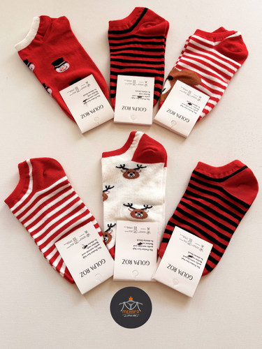 جوراب مچی قرمز زنانه کد 1016 گلپا رز