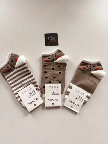 جوراب مچی گربه زنانه کد 1011 گلپا رز